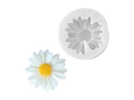 Molde silicona margarita blanca